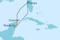 Visitando Tampa (Florida), Cozumel (México), Puerto Costa Maya (México), Tampa (Florida)