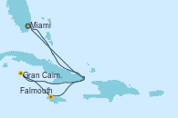 Visitando Miami (Florida/EEUU), Gran Caimán (Islas Caimán), Falmouth (Jamaica), Miami (Florida/EEUU)