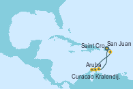 Visitando San Juan (Puerto Rico), Saint Croix (Islas Vírgenes), Aruba (Antillas), Kralendijk (Antillas), Curacao (Antillas), San Juan (Puerto Rico)