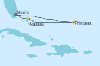 Visitando Miami (Florida/EEUU), Nassau (Bahamas), Princess Cays (Caribe), Miami (Florida/EEUU)