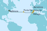 Visitando Baltimore (Maryland), Ponta Delgada (Azores), Málaga, Valencia, Barcelona