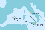 Visitando Palma de Mallorca (España), Palermo (Italia), Civitavecchia (Roma)