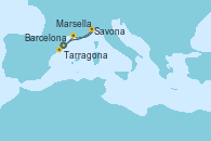 Visitando Barcelona, Marsella (Francia), Savona (Italia), Tarragona (España)