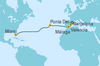 Visitando Barcelona, Valencia, Málaga, Ponta Delgada (Azores), Miami (Florida/EEUU)