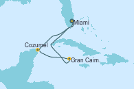 Visitando Miami (Florida/EEUU), Cozumel (México), Gran Caimán (Islas Caimán), Miami (Florida/EEUU)