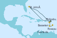 Visitando Philipsburg (St. Maarten), St. John´s (Antigua y Barbuda), Basseterre (Antillas), Roseau (Dominica), Fuerte de France (Martinica)