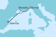 Visitando Valencia, Marsella (Francia), Génova (Italia), Valencia