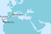 Visitando Santa Cruz de Tenerife (España), Funchal (Madeira), Barcelona