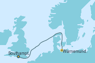 Visitando Southampton (Inglaterra), Warnemunde (Alemania)