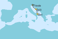 Visitando Trieste (Italia), Bari (Italia), Split (Croacia), Trieste (Italia)