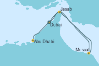 Visitando Dubai, Jasab (Omán), Muscat (Omán), Abu Dhabi (Emiratos Árabes Unidos)