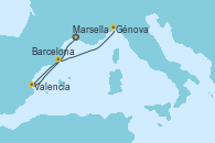 Visitando Marsella (Francia), Valencia, Barcelona, Génova (Italia)