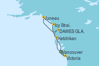Visitando Vancouver (Canadá), Ketchikan (Alaska), DAWES GLACIER, ALASKA, Juneau (Alaska), Icy Strait Point (Alaska), Sitka (Alaska), Victoria (Canadá), Vancouver (Canadá)