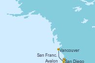 Visitando San Diego (California/EEUU), Avalon (California/EEUU), San Francisco (California/EEUU), Vancouver (Canadá)