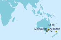 Visitando Melbourne (Australia), Eden (Nueva Gales), Auckland (Nueva Zelanda)