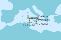 Visitando Palermo (Italia), Cagliari (Cerdeña), La Goulette (Tunez), La Valletta (Malta), Catania (Sicilia)