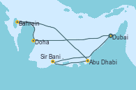 Visitando Dubai, Doha (Catar), Bahrein (Emiratos Árabes Unidos), Abu Dhabi (Emiratos Árabes Unidos), Sir Bani Yas Is (Emiratos Árabes Unidos), Dubai, Dubai