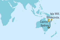 Visitando Sydney (Australia), Whitsunday Island (Australia), Cairns (Australia), Isla Willis (Australia), Sydney (Australia)