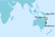 Visitando Brisbane (Australia), Whitsunday Island (Australia), Whitsunday Island (Australia), Isla Willis (Australia), Brisbane (Australia)
