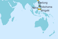 Visitando Yokohama (Japón), Keelung (Taiwán), Keelung (Taiwán), Ishigaki (Japón), Naha (Japón)
