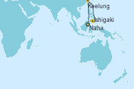 Visitando Naha (Japón), Naha (Japón), Islas Miyako (Japón), Keelung (Taiwán), Ishigaki (Japón), Naha (Japón)