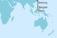 Visitando Keelung (Taiwán), Naha (Japón), Naha (Japón), Ishigaki (Japón), Keelung (Taiwán)
