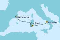 Visitando Barcelona, Cagliari (Cerdeña), Nápoles (Italia)
