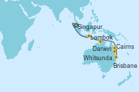 Visitando Singapur, Lombok (Indonesia), Darwin (Australia), Cairns (Australia), Whitsunday Island (Australia), Brisbane (Australia)