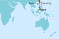 Visitando Keelung (Taiwán), Naha (Japón), Naha (Japón), Islas Miyako (Japón), Keelung (Taiwán)