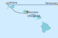 Visitando Honolulu (Hawai), CRUISE NAPALI COAST, AT SEA, Lahaina  (Hawai), Lahaina  (Hawai), Vancouver (Canadá)