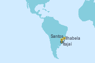 Visitando Itajaí (Brasil), Ilhabela (Brasil), Santos (Brasil)