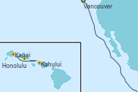 Visitando Vancouver (Canadá), Kauai (Hawai), Kauai (Hawai), Kahului (Hawai/EEUU), Hilo (Hawai), Honolulu (Hawai)