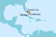 Visitando Puerto Cañaveral (Florida), Castaway (Bahamas), Nassau (Bahamas), Castaway (Bahamas), Puerto Cañaveral (Florida)