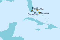 Visitando Fort Lauderdale (Florida/EEUU), Nassau (Bahamas), CocoCay (Bahamas), Fort Lauderdale (Florida/EEUU)