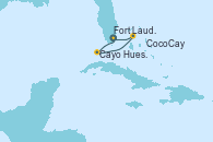 Visitando Fort Lauderdale (Florida/EEUU), Cayo Hueso (Key West/Florida), CocoCay (Bahamas), Fort Lauderdale (Florida/EEUU)