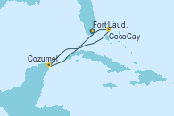 Visitando Fort Lauderdale (Florida/EEUU), CocoCay (Bahamas), Cozumel (México), Fort Lauderdale (Florida/EEUU)