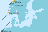 Visitando Rotterdam (Holanda), Molde (Noruega), Olden (Noruega), Aalesund (Noruega), Stavanger (Noruega), Rotterdam (Holanda)