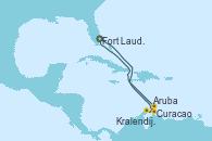 Visitando Fort Lauderdale (Florida/EEUU), Curacao (Antillas), Aruba (Antillas), Kralendijk (Antillas), Fort Lauderdale (Florida/EEUU)