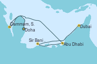Visitando Doha (Catar), MANAMA, BAHRAIN, Dammam, Saudi Arabia, Abu Dhabi (Emiratos Árabes Unidos), Abu Dhabi (Emiratos Árabes Unidos), Sir Bani Yas Is (Emiratos Árabes Unidos), Dubai, Dubai