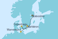 Visitando Estocolmo (Suecia), Copenhague (Dinamarca), Karlskrona (Suecia), Warnemunde (Alemania)