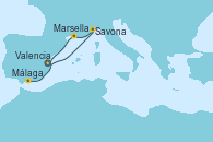 Visitando Valencia, Savona (Italia), Marsella (Francia), Málaga