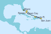 Visitando Miami (Florida/EEUU), Ocean Cay MSC Marine Reserve (Bahamas), Puerto Plata, Republica Dominicana, San Juan (Puerto Rico), Nassau (Bahamas), Miami (Florida/EEUU)