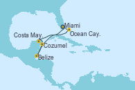Visitando Miami (Florida/EEUU), Ocean Cay MSC Marine Reserve (Bahamas), Cozumel (México), Belize (Caribe), Costa Maya (México), Miami (Florida/EEUU)