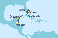Visitando Puerto Cañaveral (Florida), Nassau (Bahamas), Ocean Cay MSC Marine Reserve (Bahamas), Puerto Cañaveral (Florida), Nassau (Bahamas), Ocean Cay MSC Marine Reserve (Bahamas), Roatán (Honduras), Cozumel (México), Puerto Cañaveral (Florida)