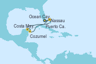 Visitando Puerto Cañaveral (Florida), Nassau (Bahamas), Ocean Cay MSC Marine Reserve (Bahamas), Puerto Cañaveral (Florida), Nassau (Bahamas), Ocean Cay MSC Marine Reserve (Bahamas), Costa Maya (México), Cozumel (México), Puerto Cañaveral (Florida)
