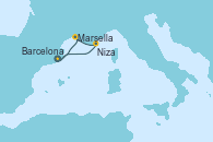 Visitando Barcelona, Marsella (Francia), Saint Tropez (Francia), Niza (Francia), Barcelona, Barcelona