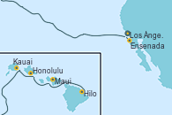 Visitando Los Ángeles (California), Hilo (Hawai), Maui (Hawai), Honolulu (Hawai), Kauai (Hawai), Ensenada (México), Los Ángeles (California)