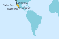 Visitando Los Ángeles (California), Puerto Vallarta (México), Mazatlan (México), Cabo San Lucas (México), Los Ángeles (California)