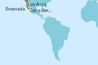 Visitando Los Ángeles (California), Ensenada (México), Cabo San Lucas (México), Cabo San Lucas (México), Los Ángeles (California)