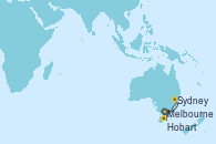 Visitando Melbourne (Australia), Sydney (Australia), Hobart (Australia), Melbourne (Australia)